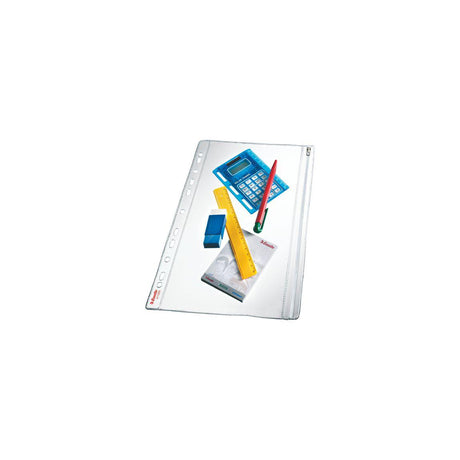 Zip pocket ESSELTE PVC clear 5/pc