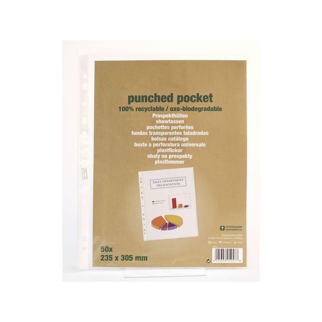 Plastic pocket recycled PP A4 0,06mm 50/pc