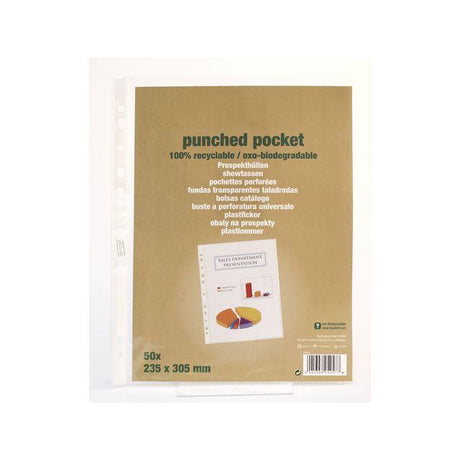 Plastic pocket recycled PP A4 0,06mm 50/pc