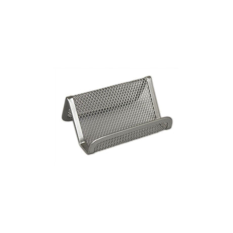 Business card/mobile phone holder silver