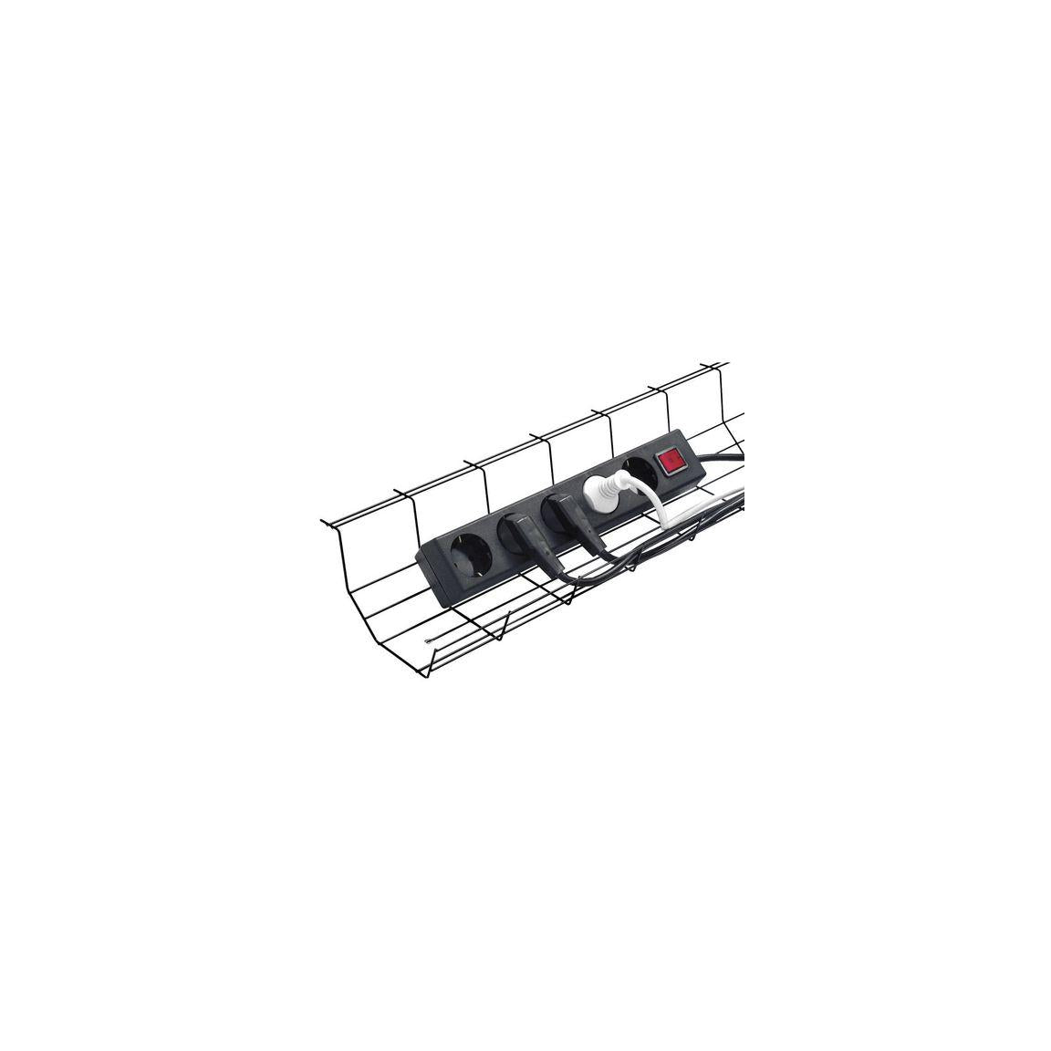 Cable basket MATTING short black