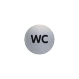 WC sign DURABLE 83mm brushed steel