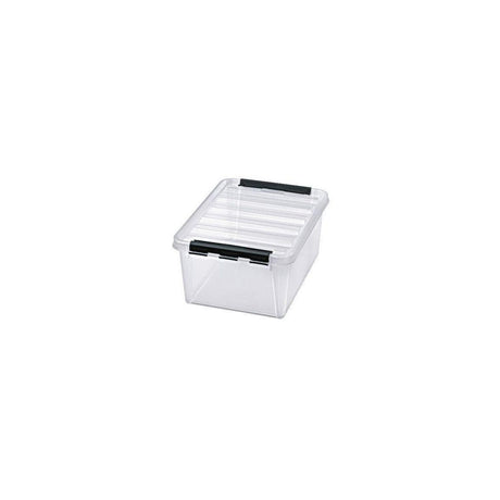 Storage box with lid 14L transparent