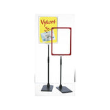 Telescopic stand incl foot+bar+frame A4 white