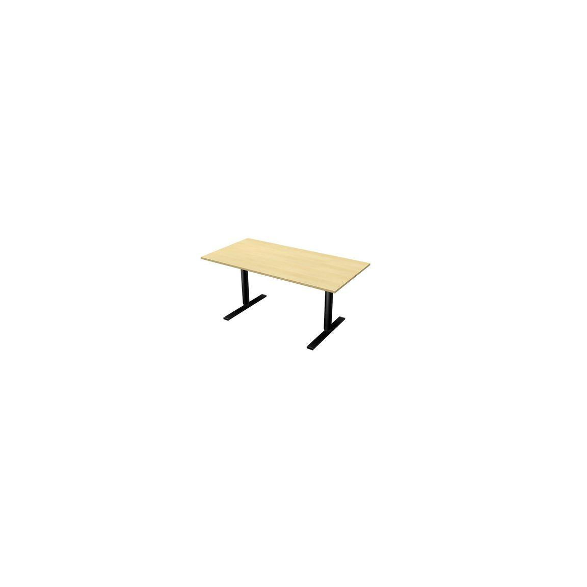 Table El 160x80cm birch laminate/black