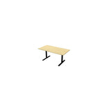 Table El 160x80cm birch laminate/black