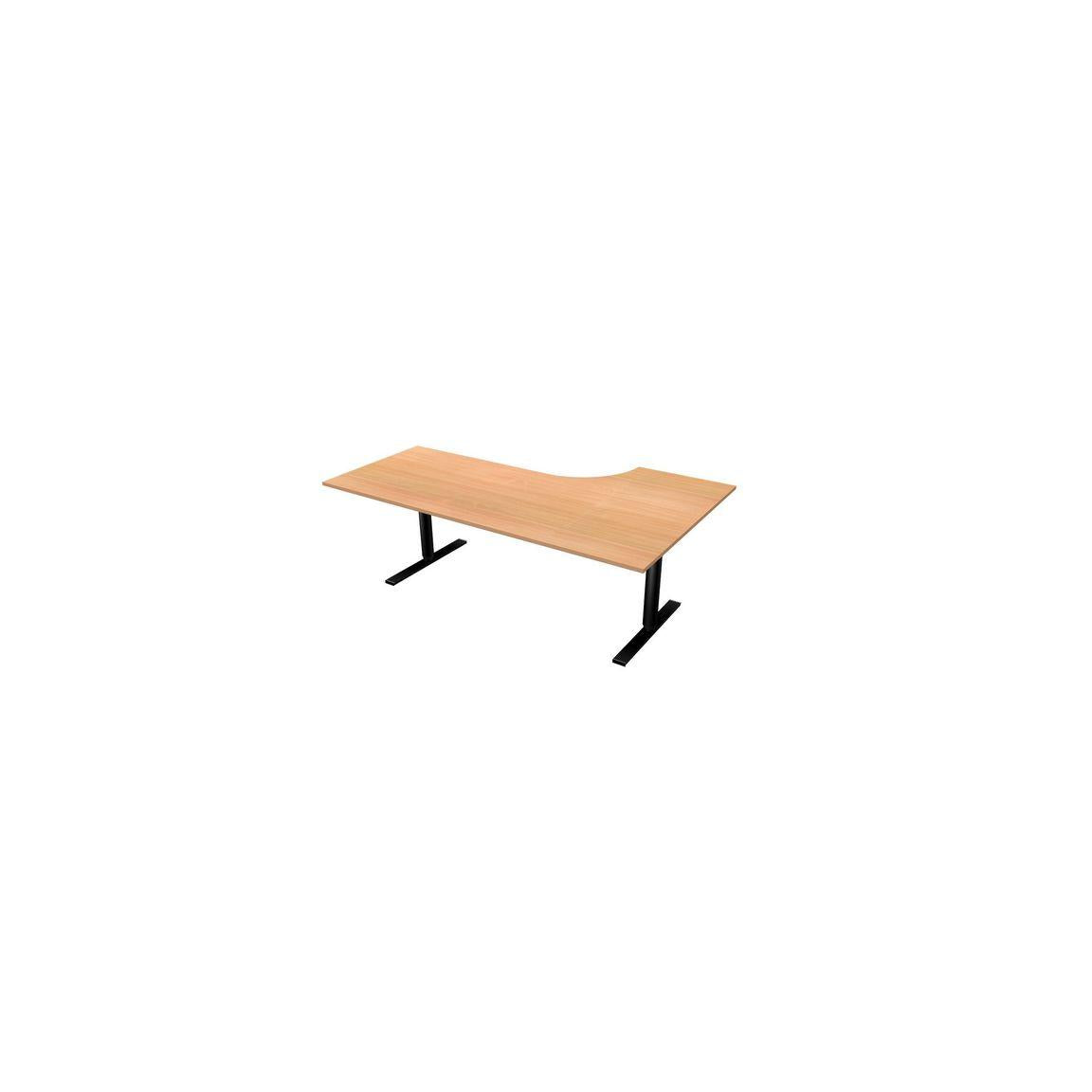 Table El left 200x120cm beech veneer/black