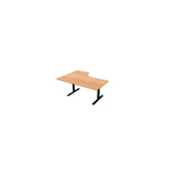 Table El right 160x120cm beech laminate/black