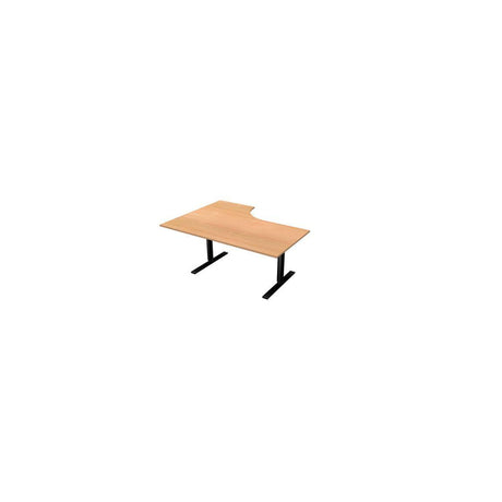 Table El right 160x120cm beech laminate/black