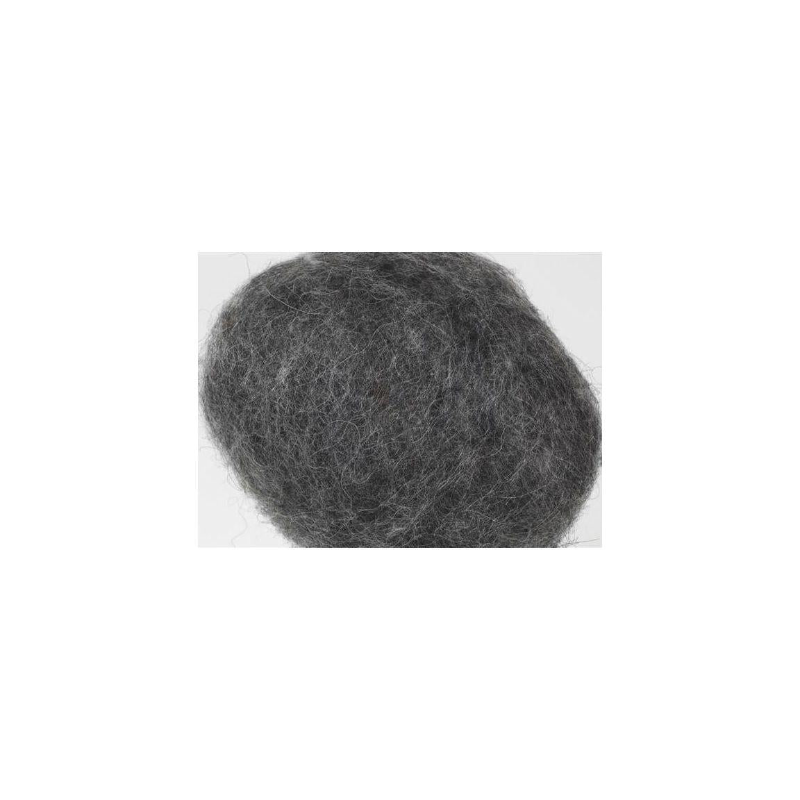 Carded undyed wool 1kg dark grey