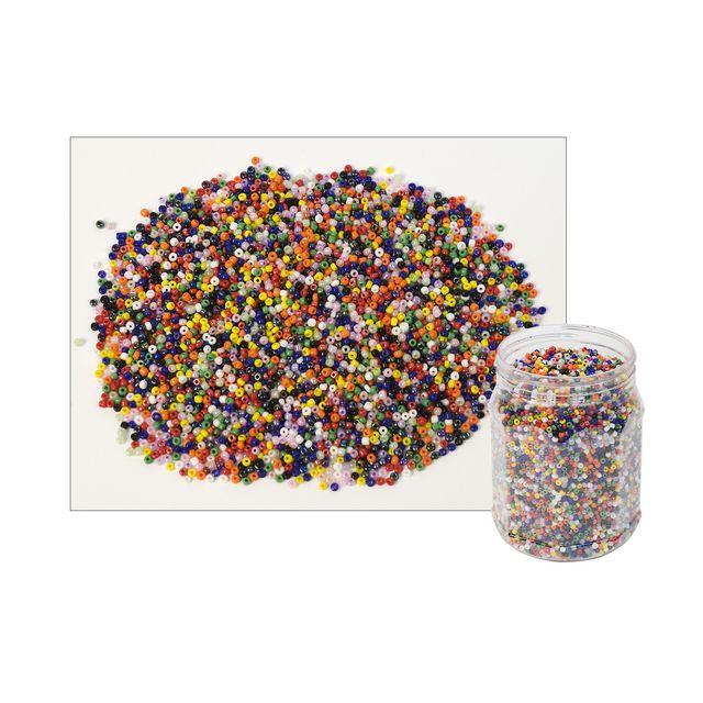 Glass beads 500g mixed colours