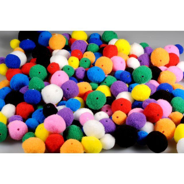 Pom Pom balls with holes 100/pack