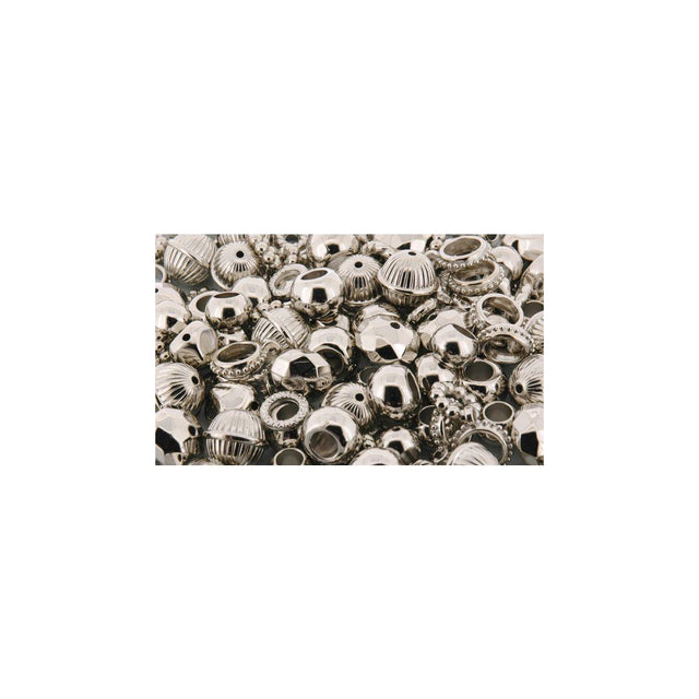 Plastic beads metallic 200/pack