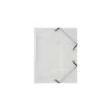 Rubber band folder LYRECO A4 PP 3-clip transparent