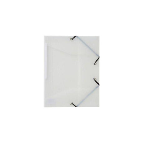 Rubber band folder LYRECO A4 PP 3-clip transparent