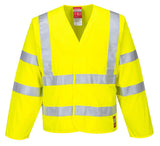 Bizflame Hi-Vis FR Long Sleeve Vest - Yellow