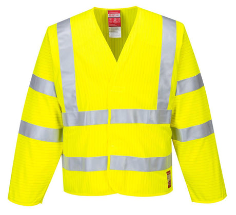 Bizflame Hi-Vis FR Long Sleeve Vest - Yellow