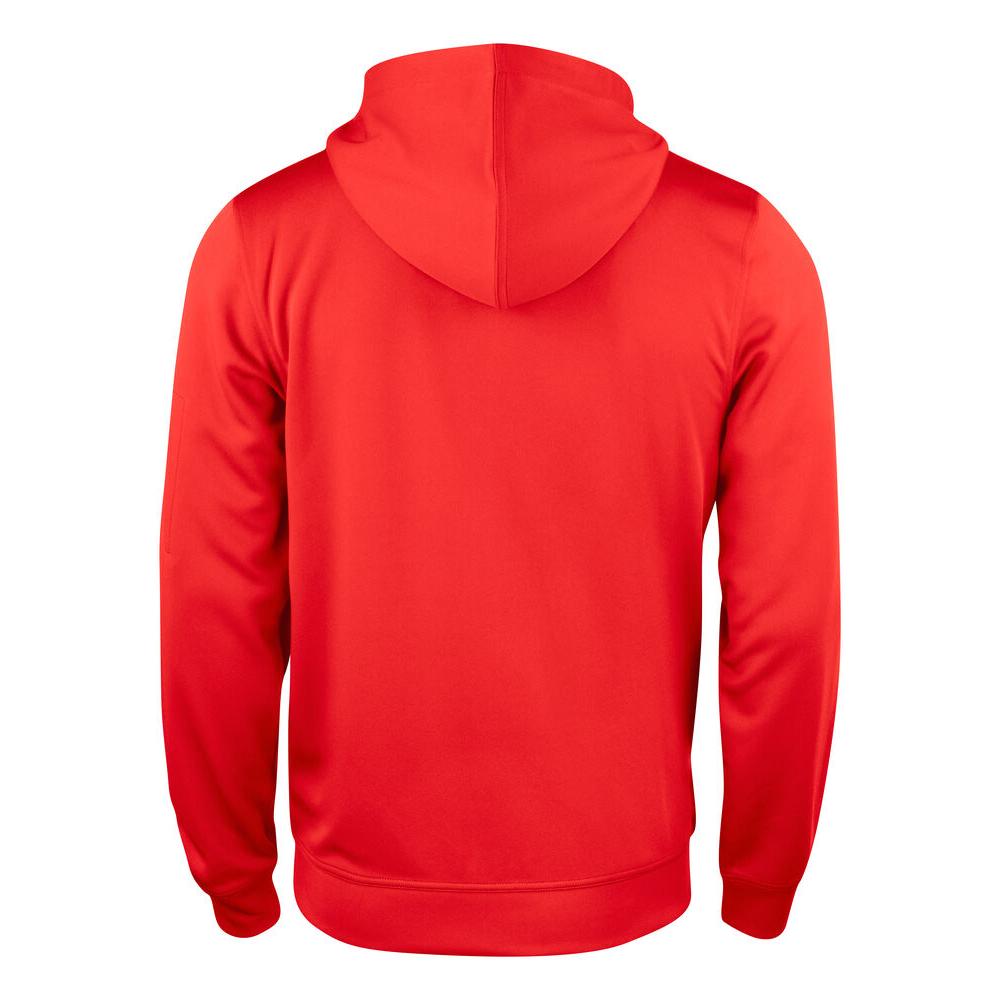 Basic Active Hoody Full Zip - Red - Image 2