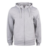Basic Active Hoody Full Zip - Grey Melange - Image 1