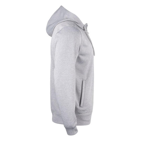 Basic Active Hoody Full Zip - Grey Melange - Image 4