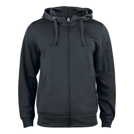 Basic Active Hoody Full Zip - Black - Image 1