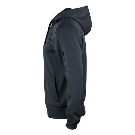 Basic Active Hoody Full Zip - Black - Image 3