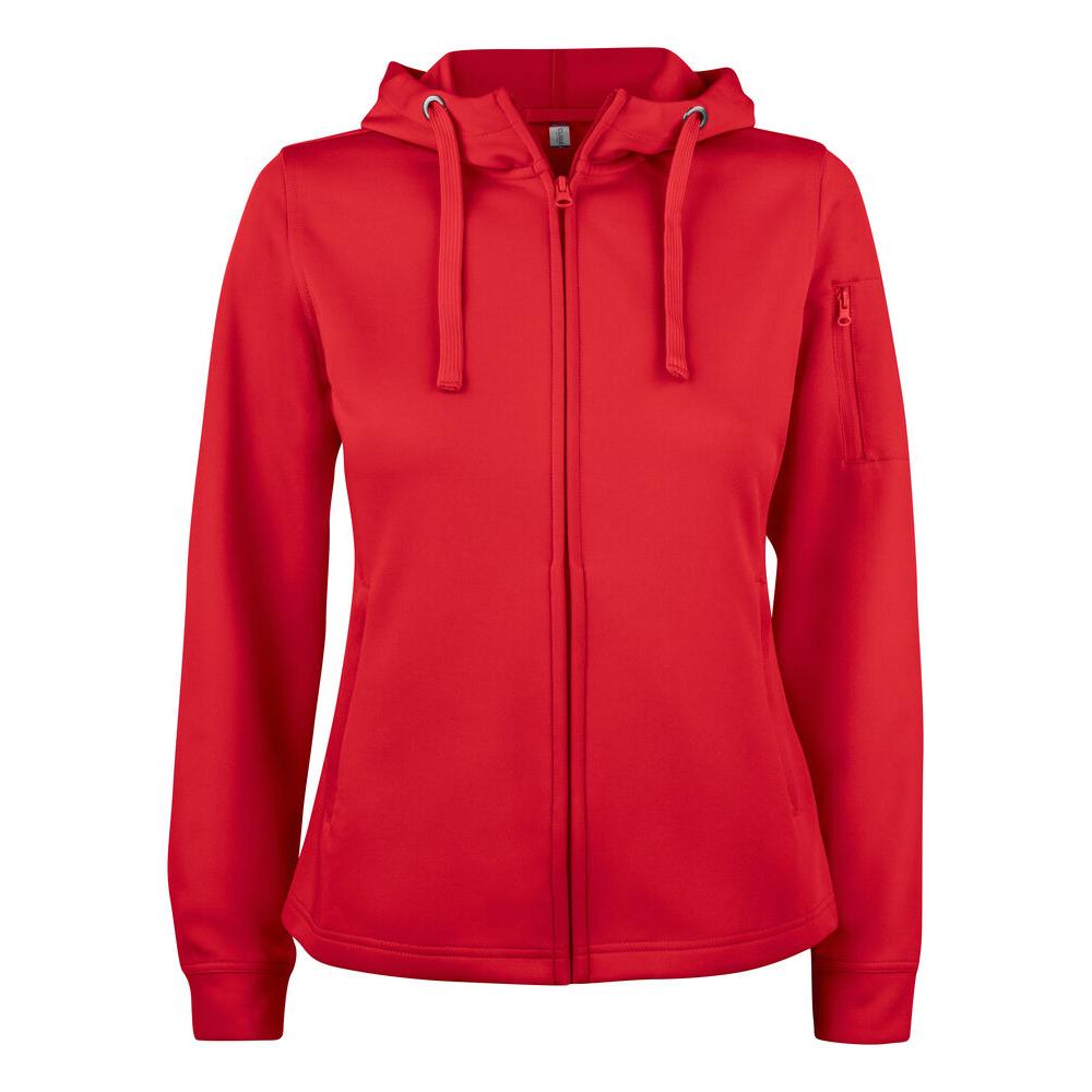 Basic Active Hoody Full Zip Women - Red - Image 1