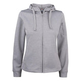 Basic Active Hoody Full Zip Women - Grey Melange - Image 1