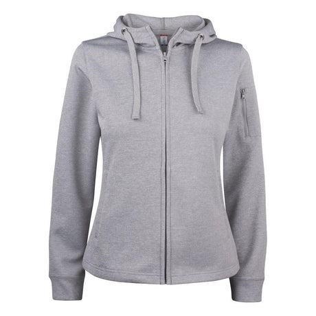 Basic Active Hoody Full Zip Women - Grey Melange - Image 1