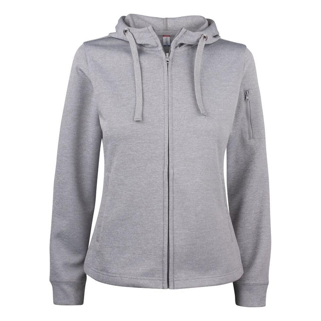 Basic Active Hoody Full Zip Women - Grey Melange - Image 1