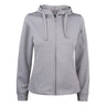 Basic Active Hoody Full Zip Women - Grey Melange - Image 1