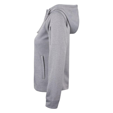 Basic Active Hoody Full Zip Women - Grey Melange - Image 3