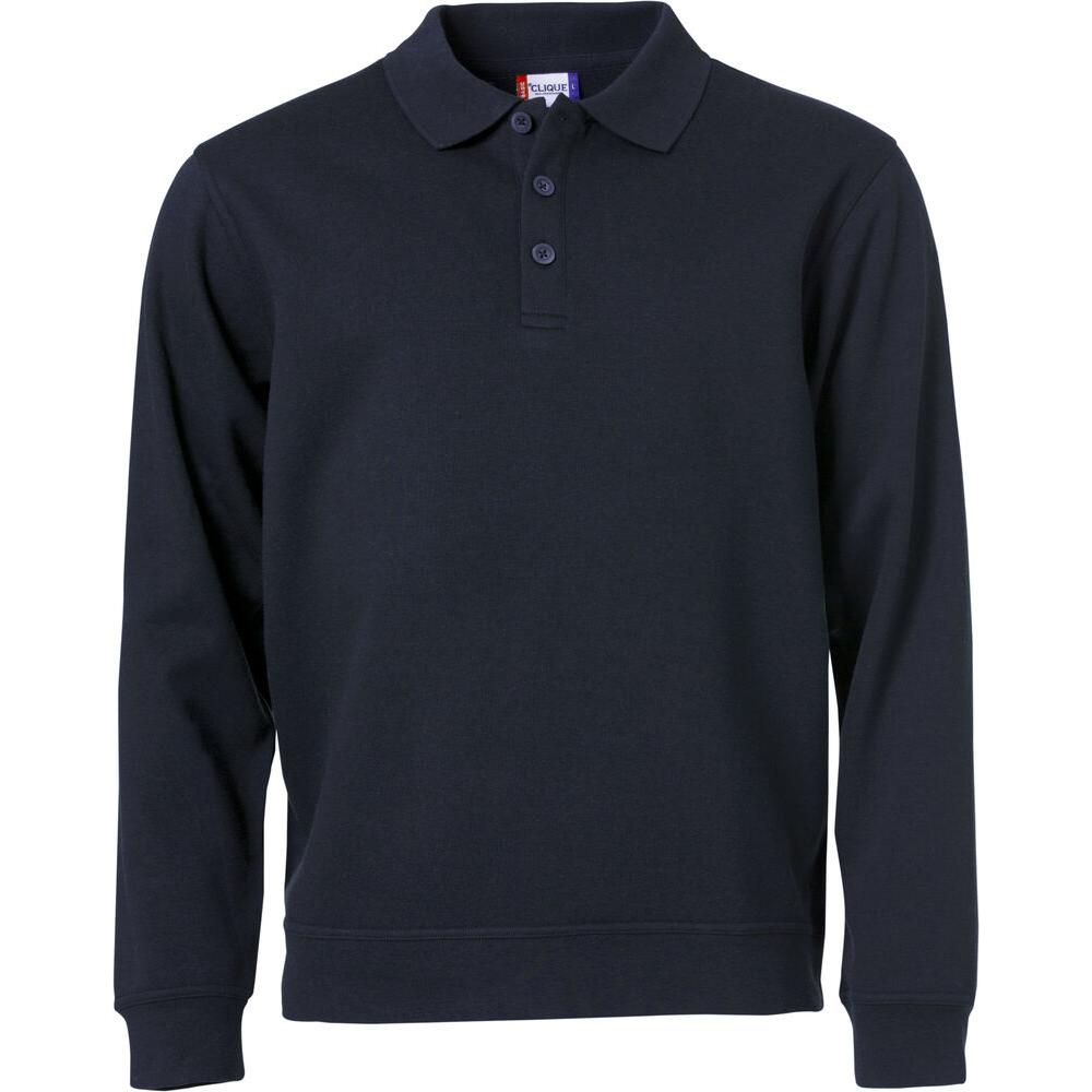Basic Polo Sweater - Dark navy - Image 1