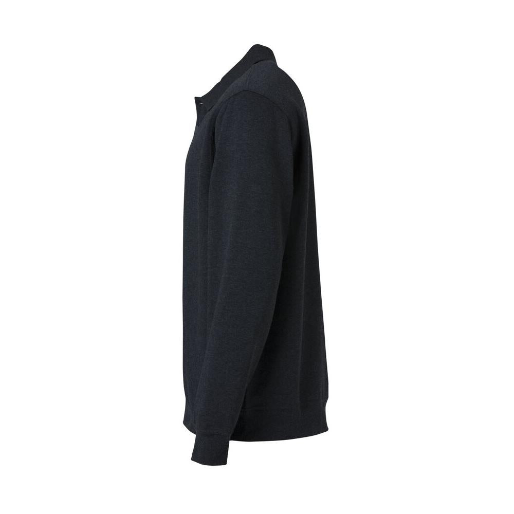 Basic Polo Sweater - Anthracite Melange - Image 3