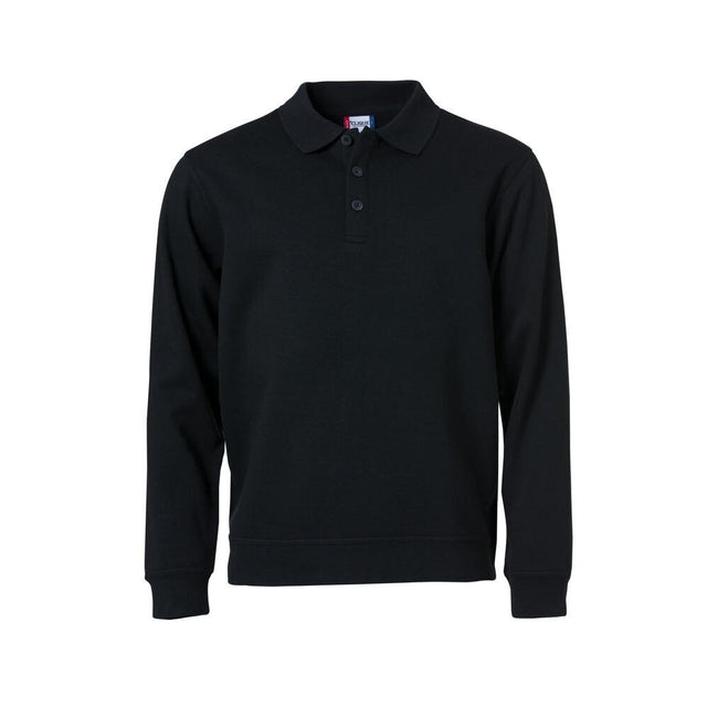 Basic Polo Sweater - Black - Image 1