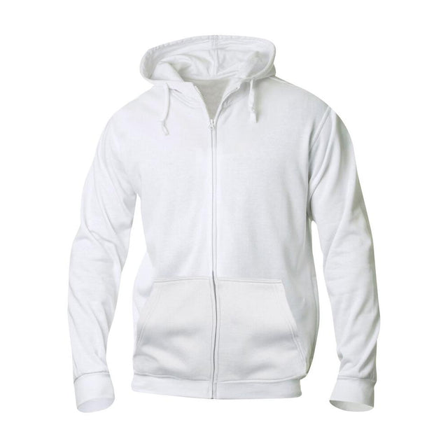 Basic Hoody Full Zip - White - Image 1