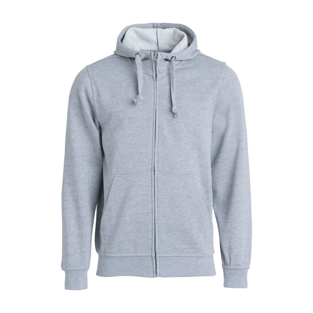 Basic Hoody Full Zip - Grey melange - Image 1