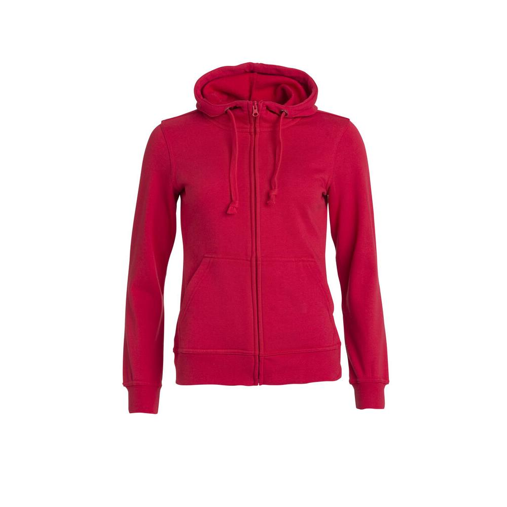 Basic Hoody Full Zip Women - Red - Image 1