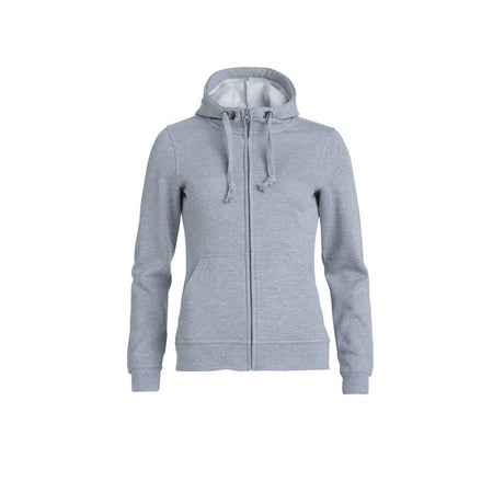 Basic Hoody Full Zip Women - Grey Melange - Image 1