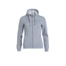Basic Hoody Full Zip Women - Grey Melange - Image 1