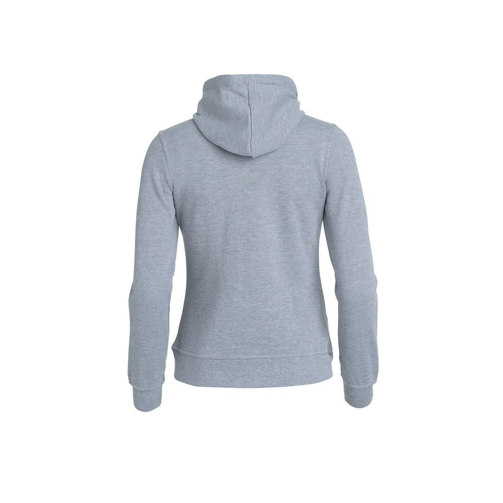 Basic Hoody Full Zip Women - Grey Melange - Image 2