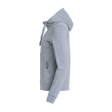 Basic Hoody Full Zip Women - Grey Melange - Image 3