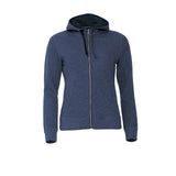Classic Hoody Full Zip Women - Blue Melange - Image 1