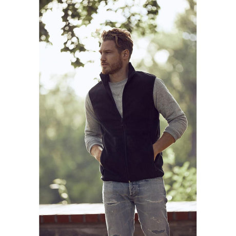 Basic Polar Fleece Vest - Black - Image 5