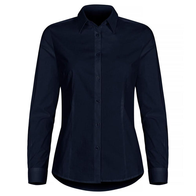 Stretch Shirt L/S Women - Dark Navy - Image 1