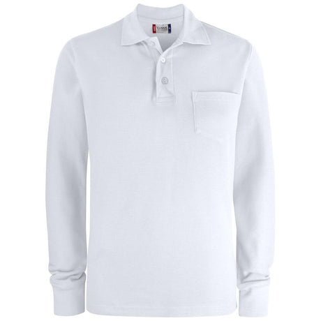 Basic Polo Pocket L/S - White - Image 1
