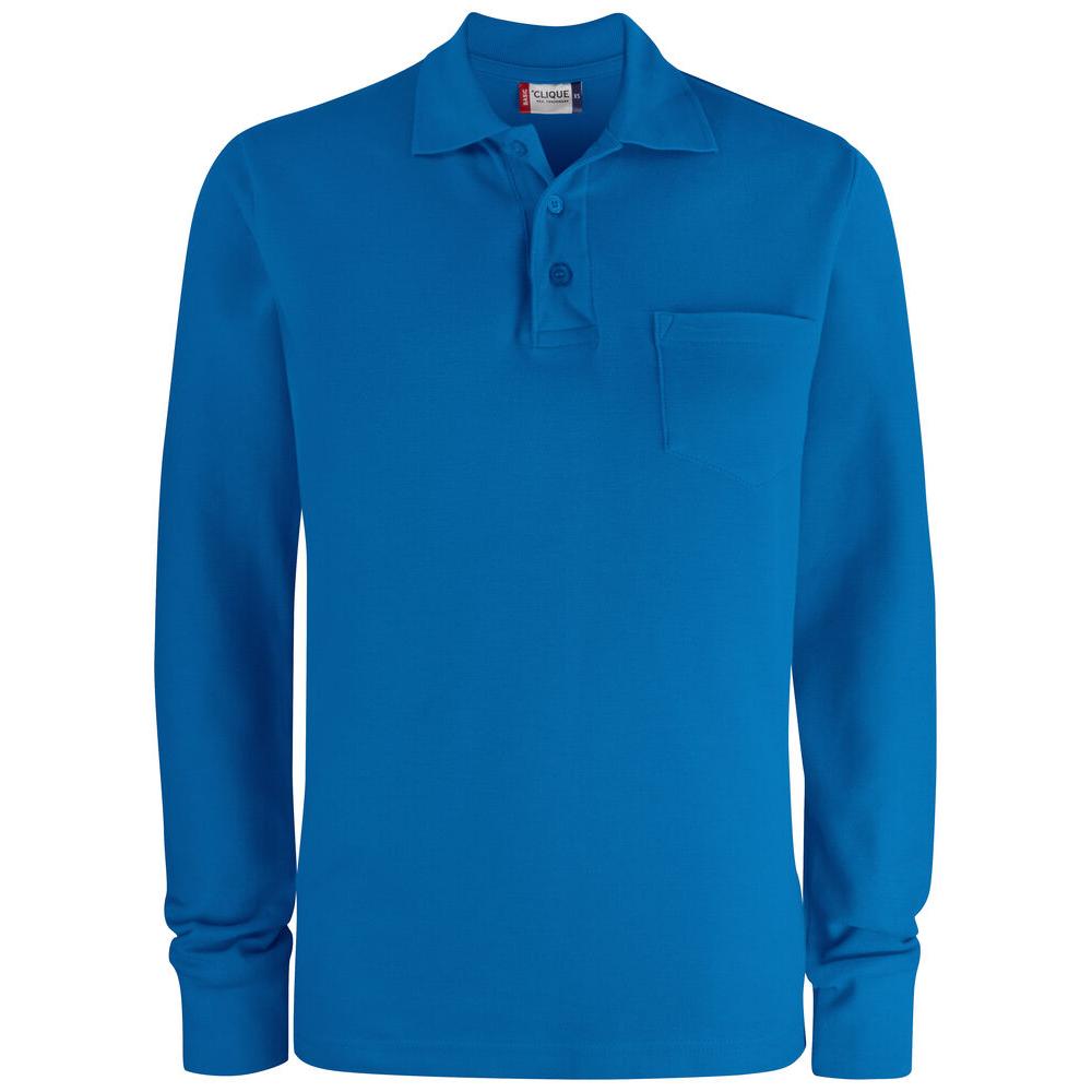 Basic Polo Pocket L/S - Royal Blue - Image 1