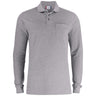 Basic Polo Pocket L/S - Grey Melange - Image 1