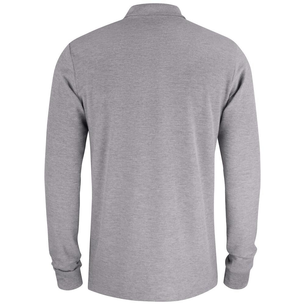 Basic Polo Pocket L/S - Grey Melange - Image 2