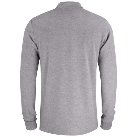 Basic Polo Pocket L/S - Grey Melange - Image 2